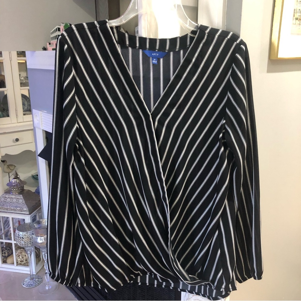Apt 9 Women’s Striped Blouse Shirt Top
